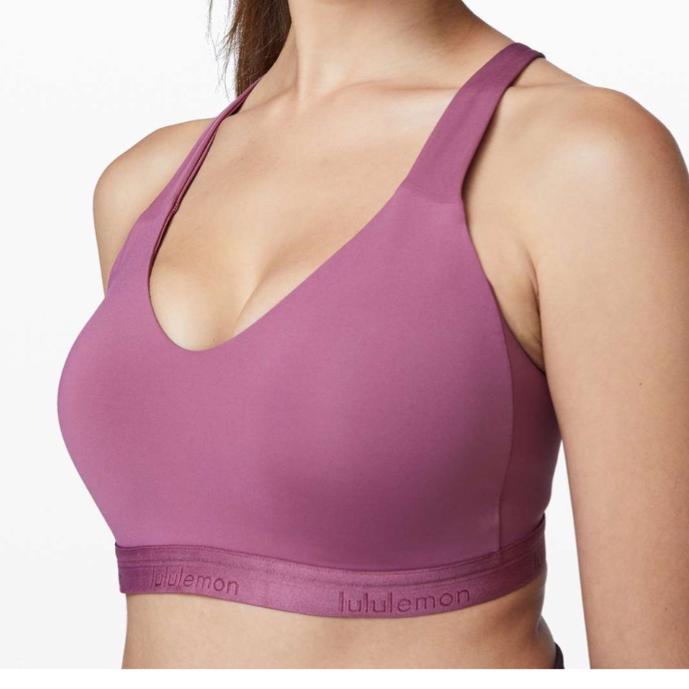 LULULEMON- Up For It  Sports Bra"'Vintage Plum" (purple) Size 34C - Picture 2 of 10